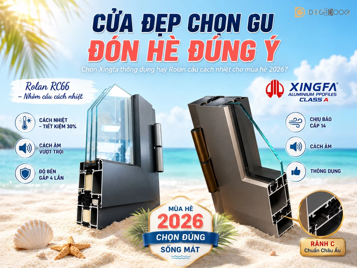 Nhôm Rolan và Xingfa Class A: So Sánh Chi Tiết 2026